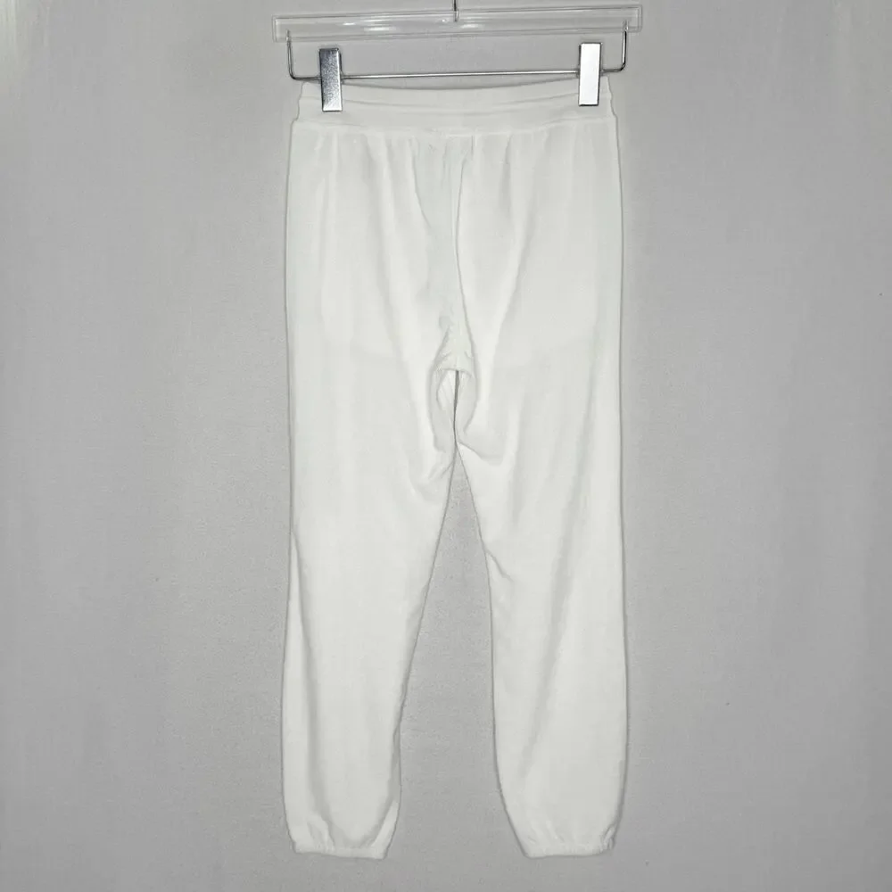 Barefoot Dreams Beach Girls 2 Piece Jogger Sweatshirt Set 8/10 White Terry